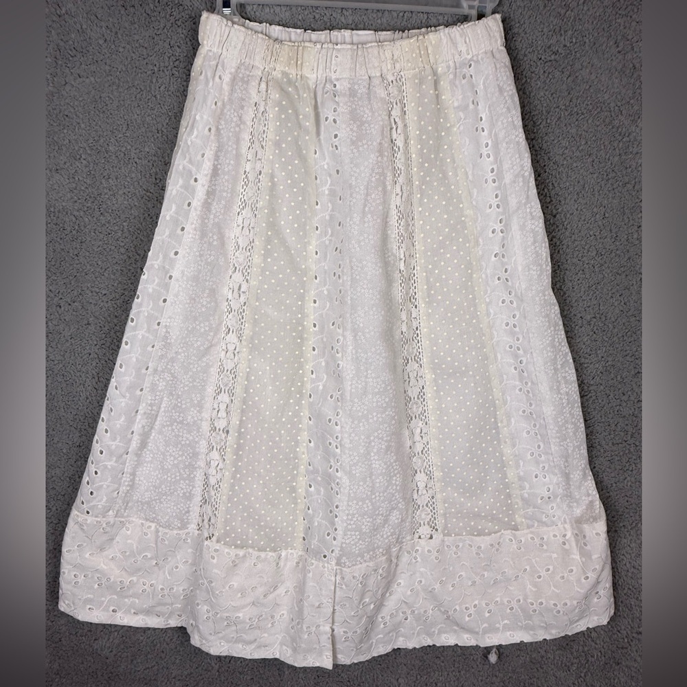 Vintage Mr hanks eyelet lace skirt small cottagecore